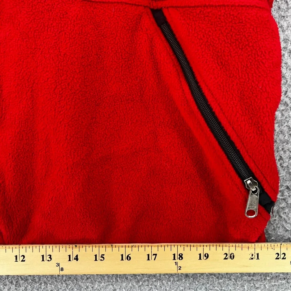 The North Face Vintage Fleece Zipper Jacket Made in USA Red‎ Size Large READ